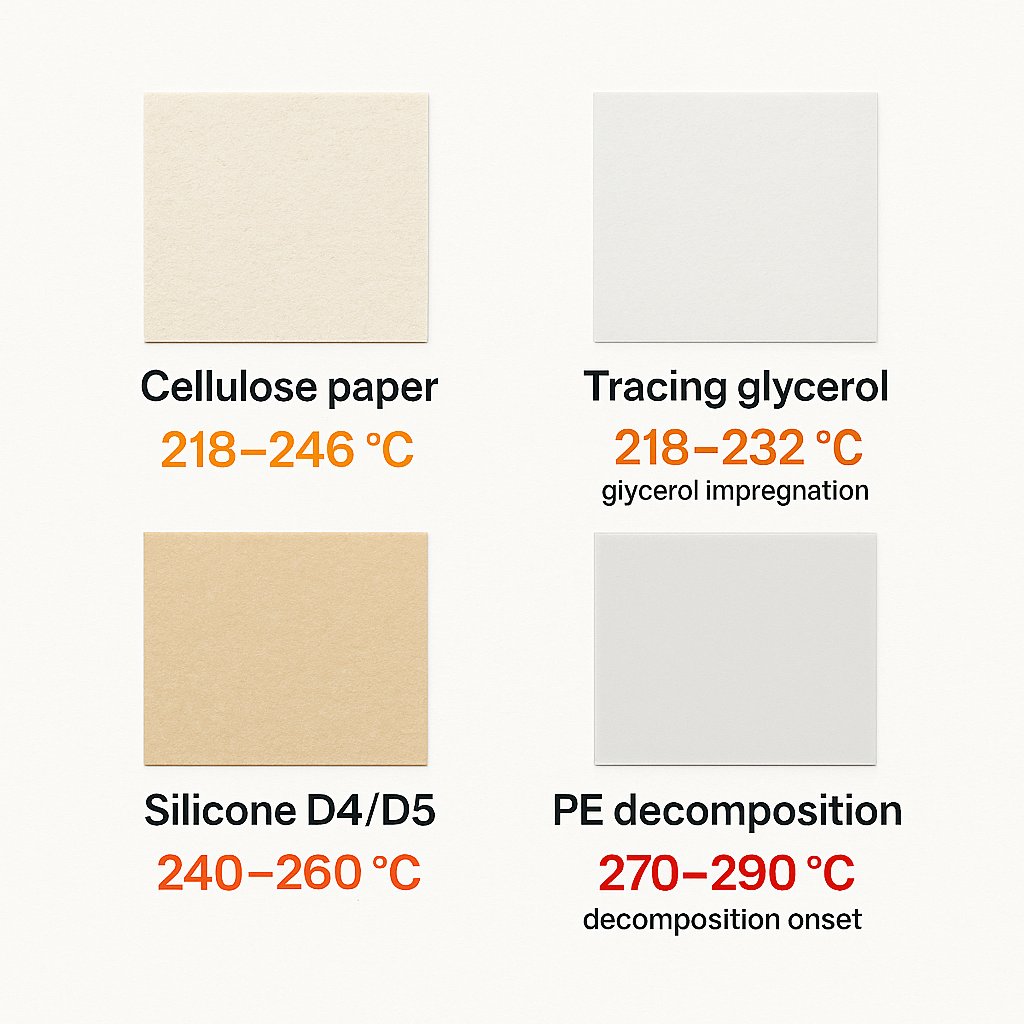 Materialien, die in Love-Note-Kerzen verwendet werden: Büropapier, Transparentpapier, Backpapier und Plastikfolie