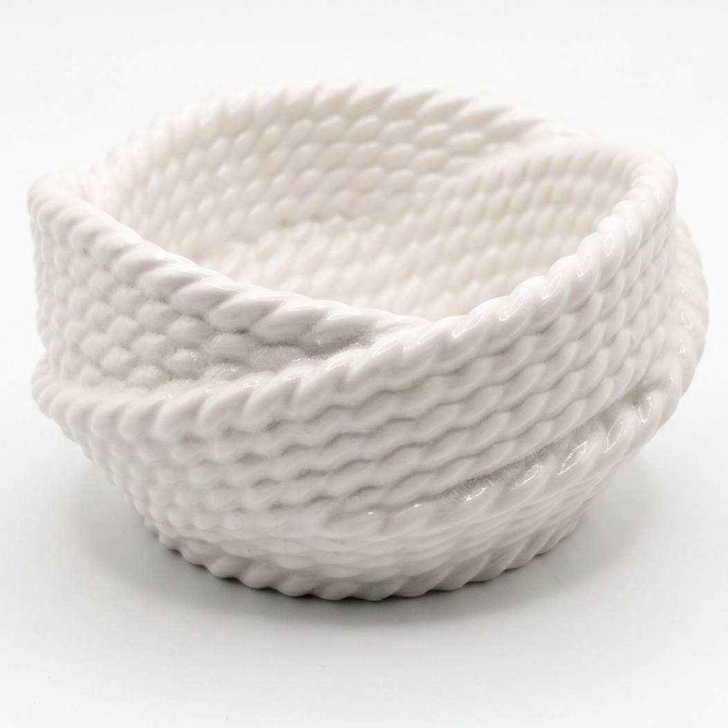 Design-Kerzenhalter Garn – Weiß