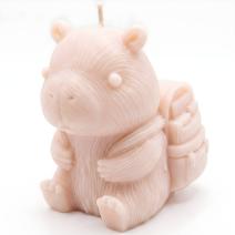 Kerze Capybara mit Rucksack - Rosa / Kokos