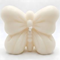 Kerze Schleifchen-Schmetterling - Weiß / Vanille