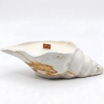 Aura-Kerze - Weiß / Gold / Weihrauch