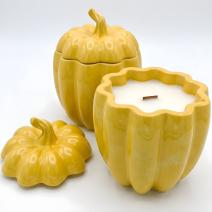Kerze Reifender Kürbis – Gelb / Apfelstrudel / XL