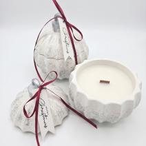 Duftkerze Christmas Bauble Glitter - Weiß / Silber / Winterzauber