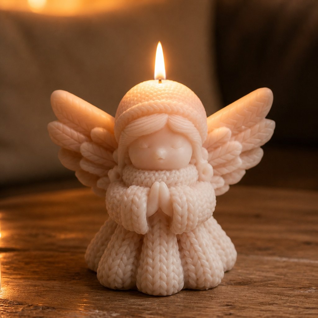 Kerze Wärmender Beschützer - Rosa / Kokos