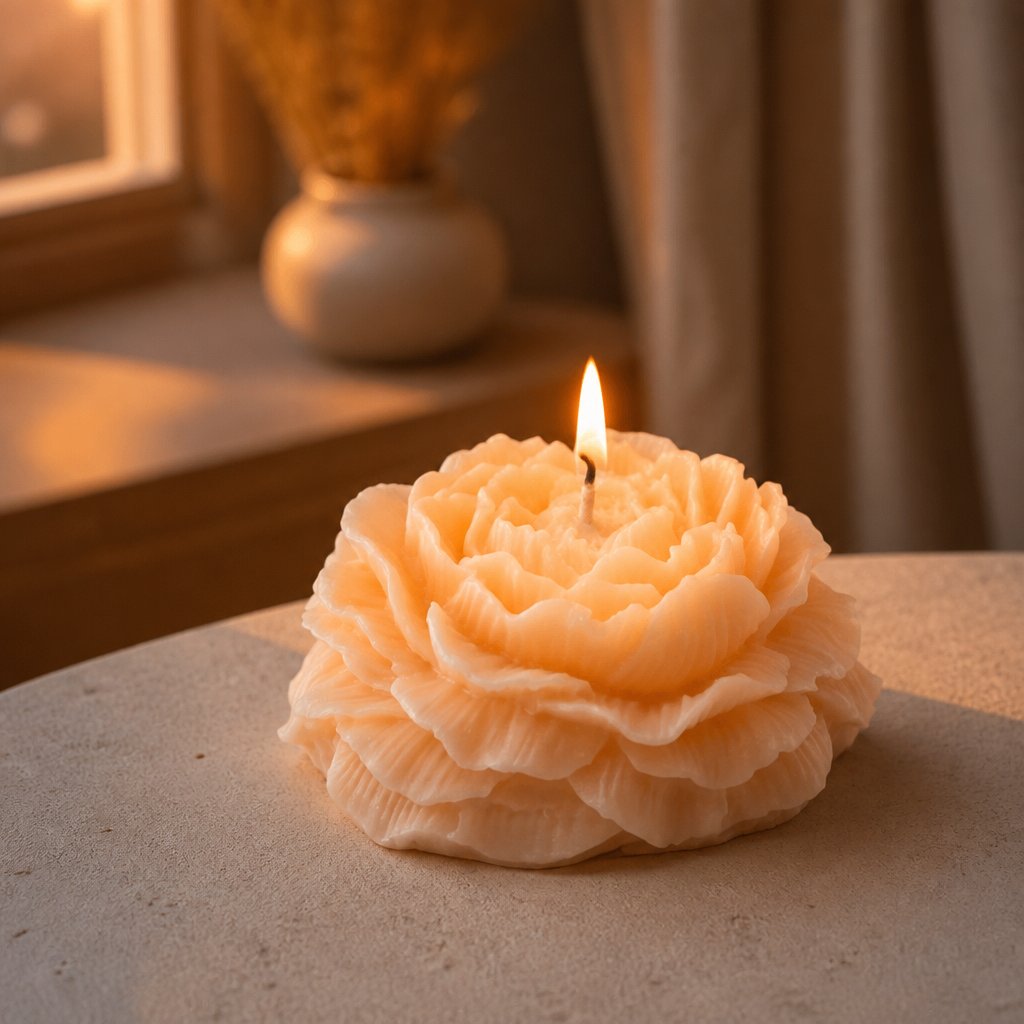 Duftkerze Pfingstrose – Orange / Rosa / Kirsche